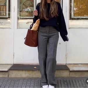 Sezane Martin Trousers Mottled Gray US6